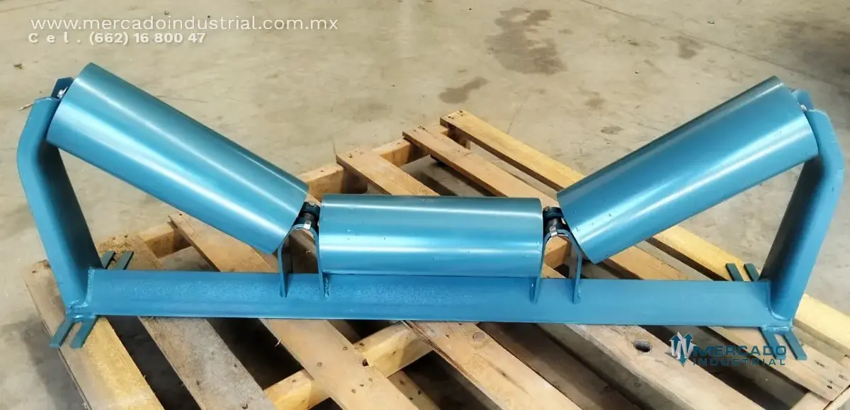 Mancuerna de rodillo triple para banda de 36" 35° marca MI COMPONENTS - imagen 1