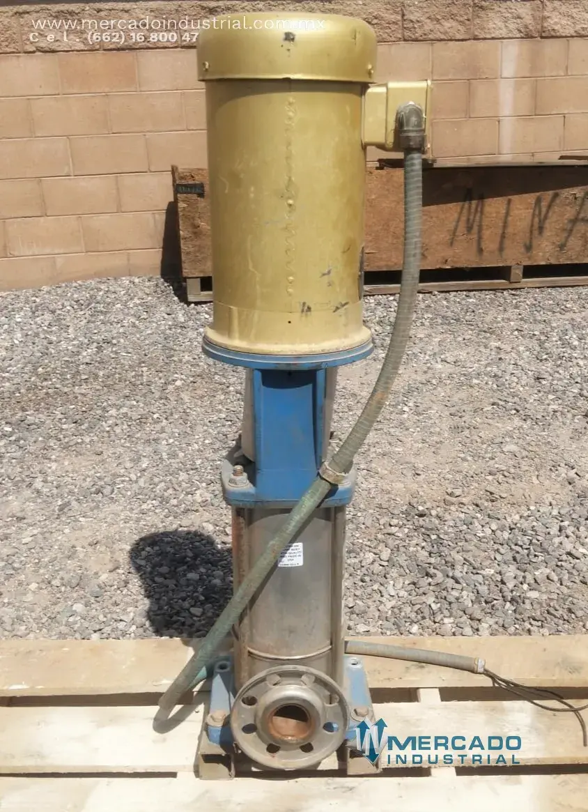 Bomba centrífuga de acero inoxidable 2X2" 7.5 HP modelo 2SV 2X2X4-2P-PM marca GOULDS PUMPS - imagen 1