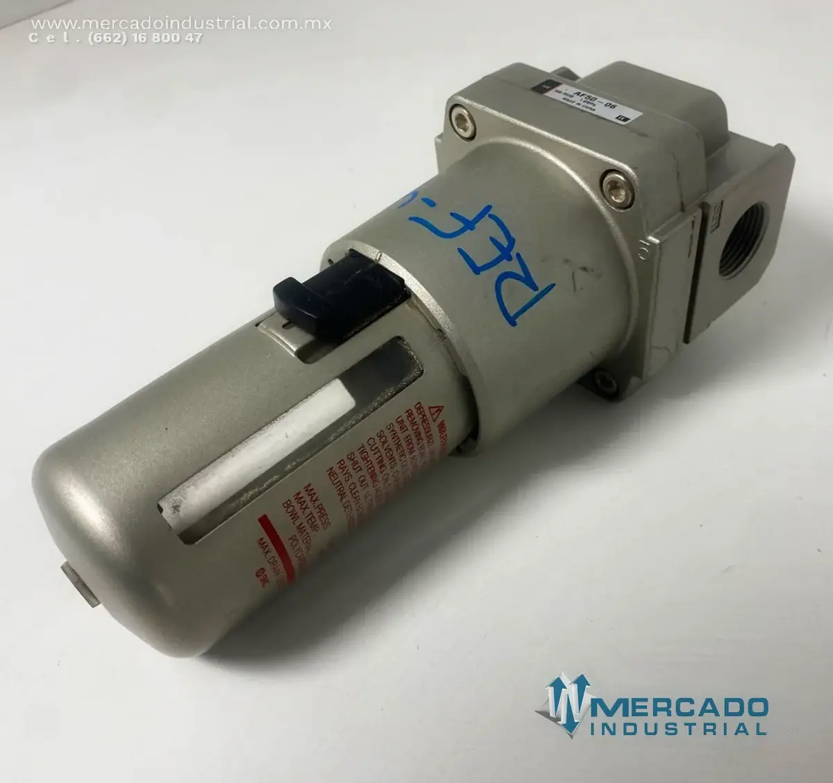 Filtro de aire para sistemas neumáticos 1.0 MPa (145 PSI) modelo AF50-06 marca SMC - imagen 1