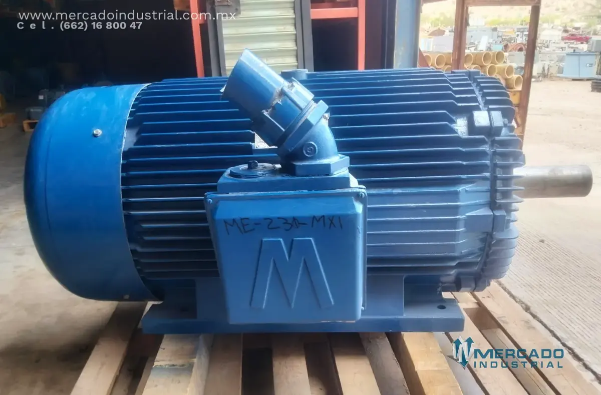 Motor eléctrico 200 HP 6 polos 1191 RPM marca WORLD WIDE - imagen 1