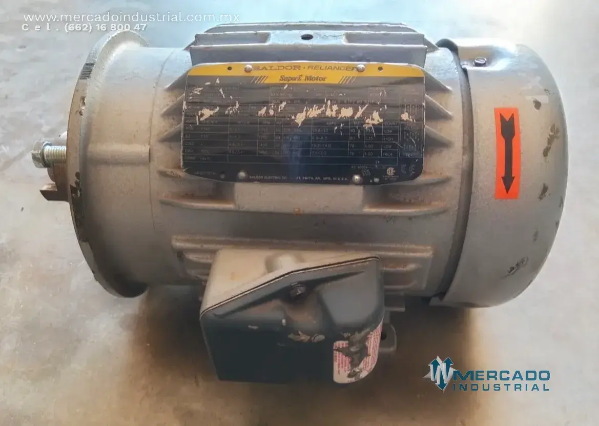 Motor eléctrico 5 HP 4 polos 1745 RPM marca BALDOR - imagen 1