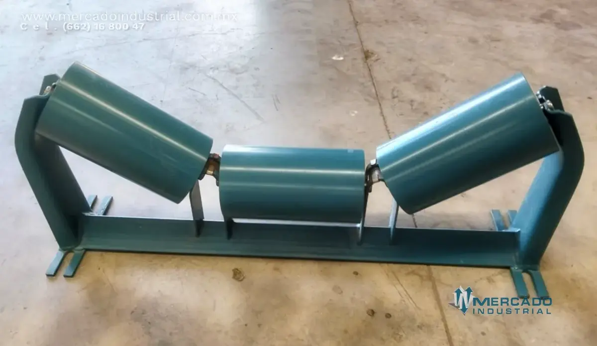Mancuerna de rodillo triple para banda de 24" 35° marca MI COMPONENTS - imagen 1