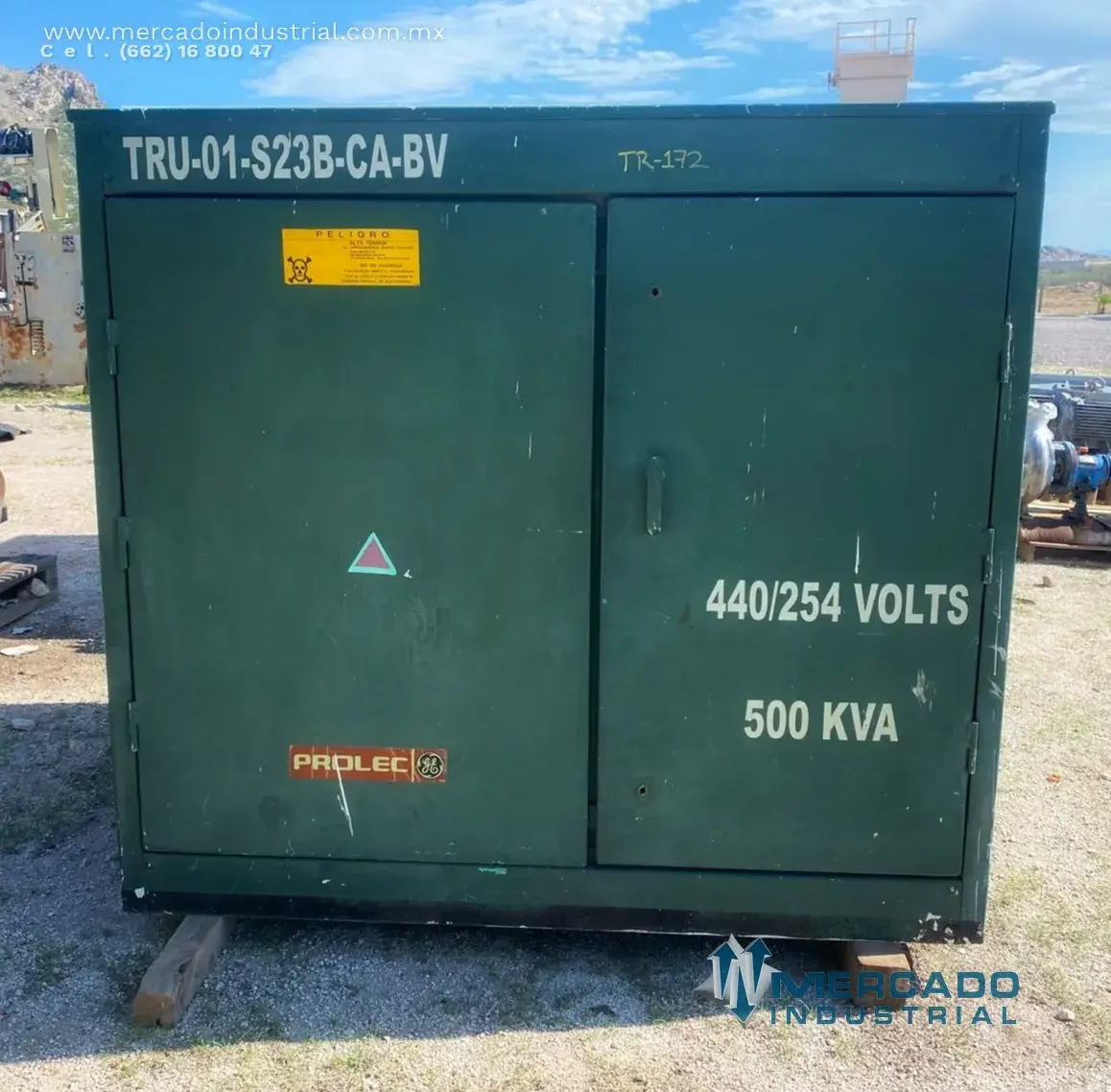 Transformador de pedestal 500 KVA 13200 - 440/254V marca PROLEC - imagen 1