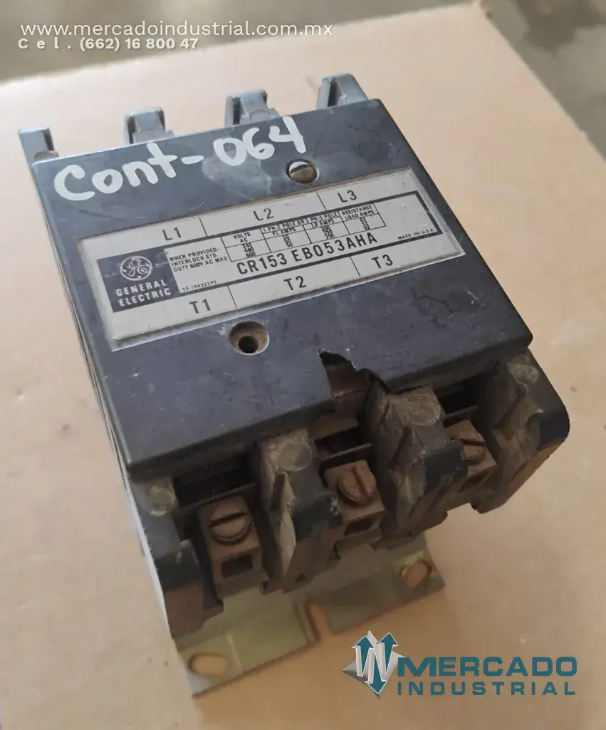 Contactor 62 AMP 600V modelo CR153 marca General Electric - imagen 1