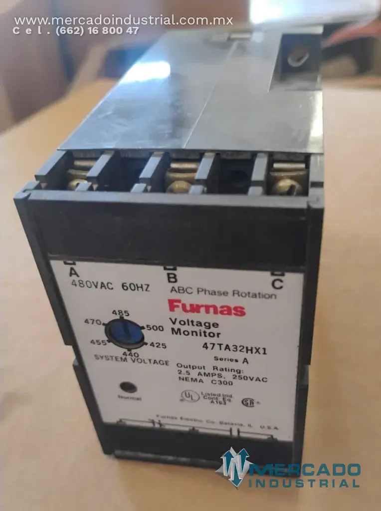 Relé de protección de bajo voltaje 2.5 AMP modelo 47TA32HX1 marca FURNAS - imagen 1