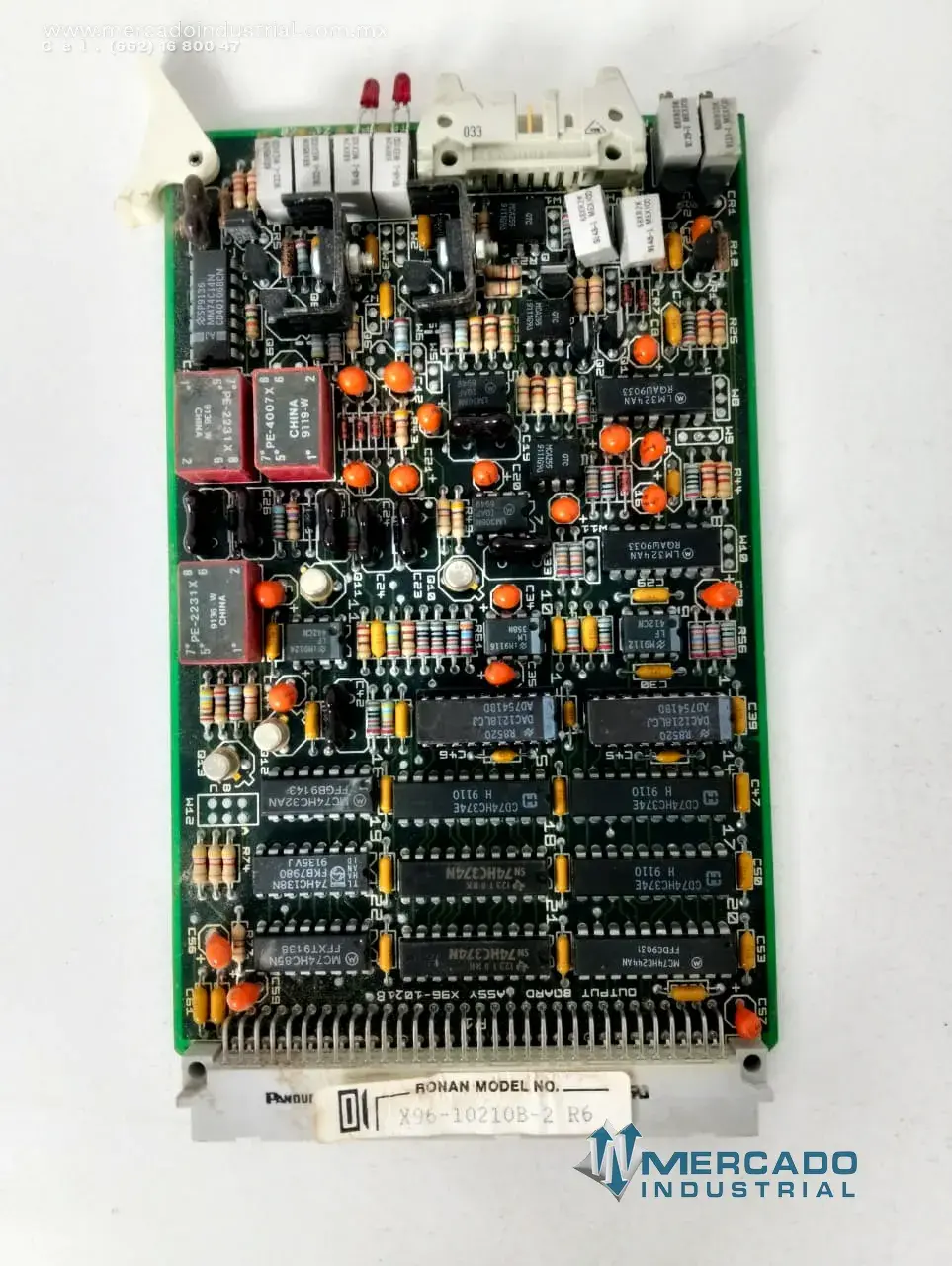 Ronan Control Panel Tarjeta electrónica de control 24VDC modelo X96-10210B-2 R6 marca Ronan ...